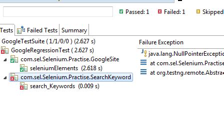 Image result for Java Null Pointer Exception in Selenium