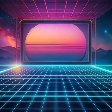 Old Computer Screen Retro-Futuristic Style 的图像结果