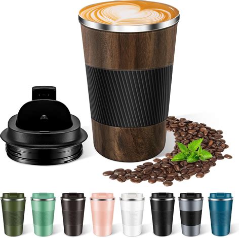 Amazon.com: JTRYEMU Insulated Coffee Mug 12 oz Travel Coffee Mug with ...