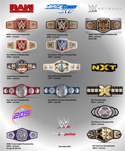 List Of All Wwe Championship Belts