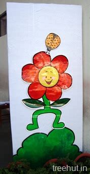 School Stage Decoration, Flowers Backdrop