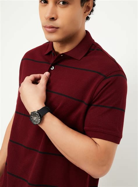 Buy Men Striped Polo T-shirt Online at just Rs. 699.0 - 1000015485414 ...