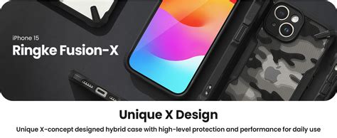Ringke Fusion-X Compatible with iPhone 15 Case Cover Transparent Hard ...