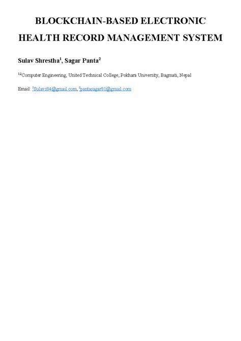 Report-Blockchainbased EHR - BLOCKCHAIN-BASED ELECTRONIC HEALTH RECORD ...