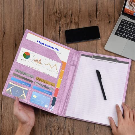 Buy Cacturism Padfolio Portfolio Folder, Foldable Letter Size Clipboard ...
