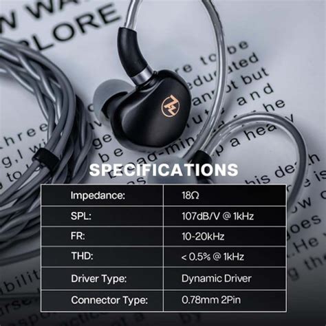 Concept Kart 7HZ G1 IEM Wired Earphone with Mic, 10mm Dual-Magnetic ...