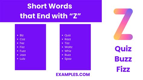 150+ Words Ending With Z List, Meaning, PDF
