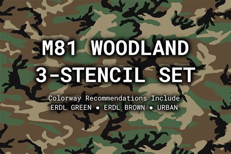 Printable Woodland Camo Stencil Multi Terrain Camo [VECTOR FILE