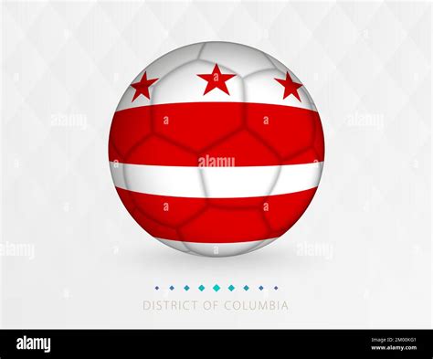 Football ball with District of Columbia flag pattern, soccer ball with ...