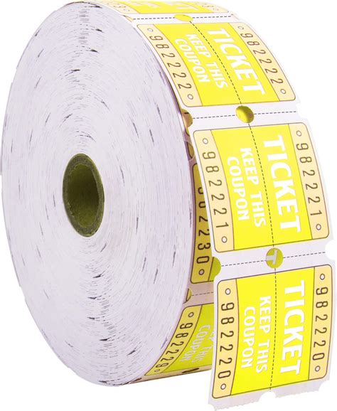 Amazon.com: L LIKED Raffle Tickets Double Roll 2000 Tickets ...