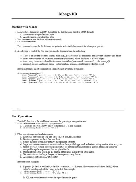 MongoDB Query Document 的图像结果