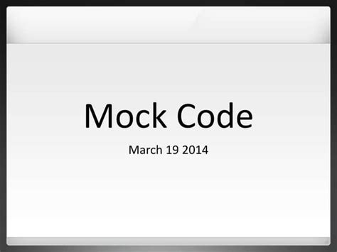 Image result for Mock Code 2019