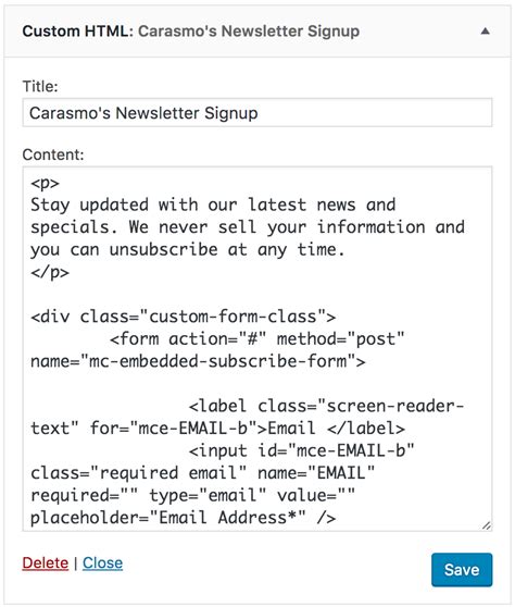 Image result for Custom HTML Widget
