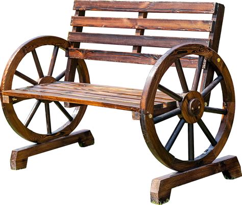 Mavalous Wagon Wheel Bench Outdoor, 2 Person Seat India | Ubuy