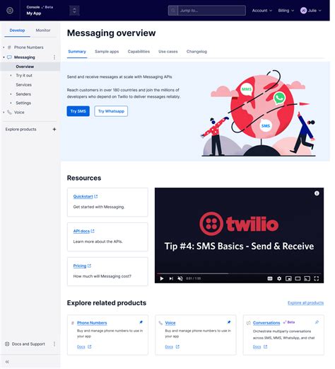 Twilio Console SendMessage 的图像结果