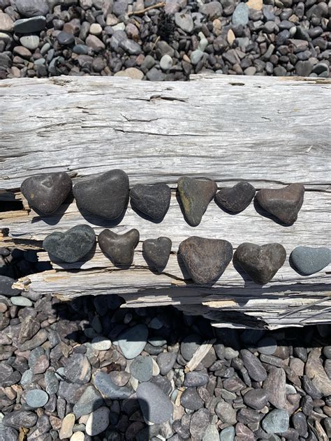 Heart shaped rocks. Jasper Beach Maine : beachcombing