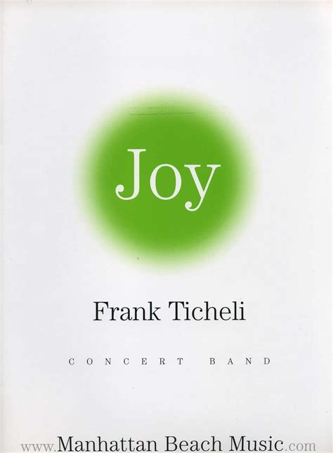 Joy (Conductor Score): composer Frank Ticheli: 9781599130033: Amazon ...