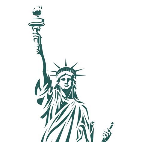 Premium Vector | Statue of liberty vector illustration. liberty silhouette