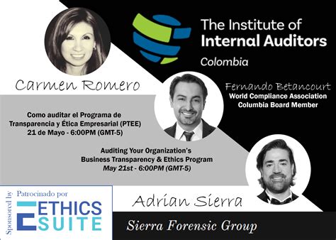 Ethics Suite Presents Webinar for IIA Colombia May 21, 2024 - Ethics Suite