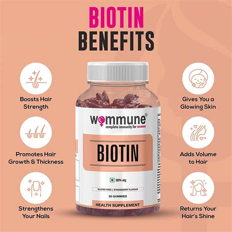 Buy WOMMUNE BIOTIN FOR SKIN CARE HAIR GROWTH NAILS WITH VITAMIN C A D E ...