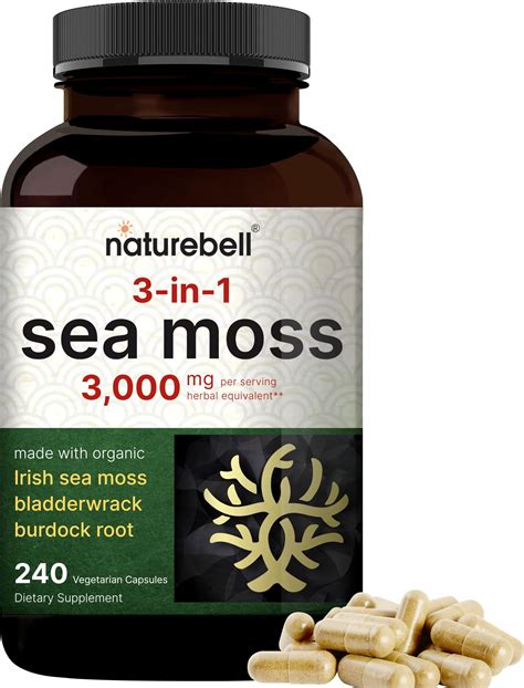 Amazon.com: Irish Sea Moss Capsules, 3,000mg Per Serving, 240 Veggie Pills | Made with Organic ...