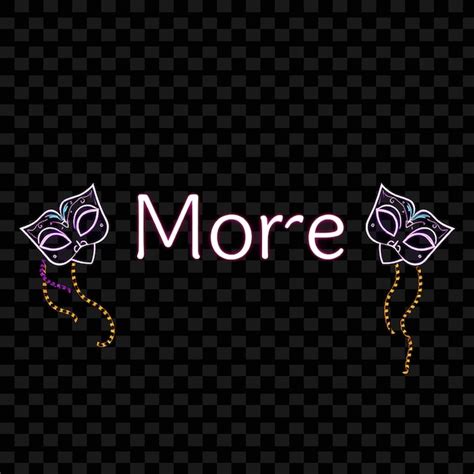 Effect more text in neon carnival style carnival masks peer from the ...