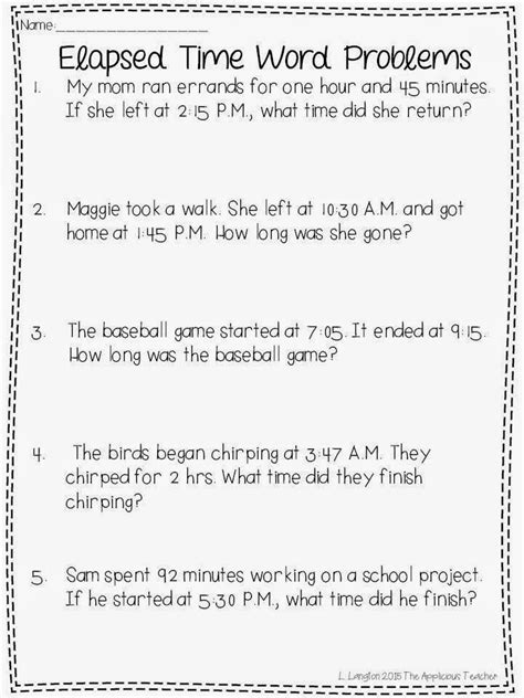 Elapsed Time Problem Solving 的图像结果