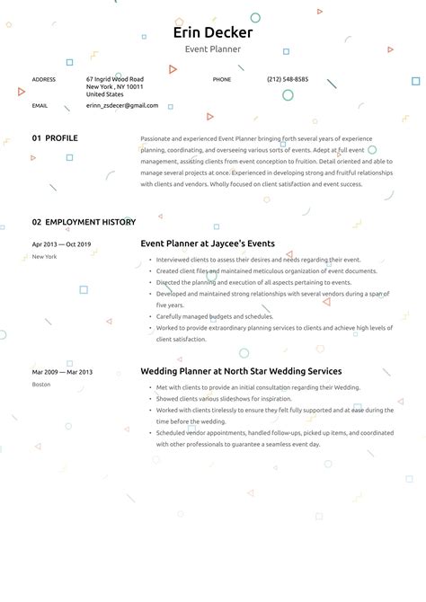 Event Resume Sample Event Planning Resume Examples & Templates [2025]