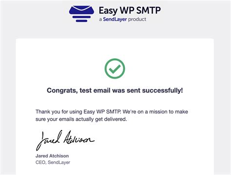 Sending a Test Email - Easy WP SMTP