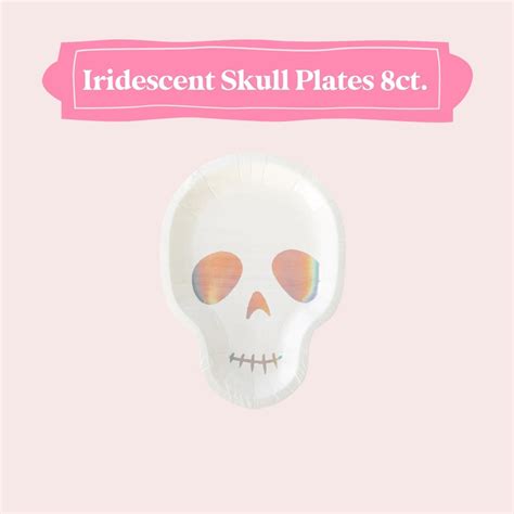 Holographic Skull Plates, Halloween Party Plates, Halloween Plates and ...