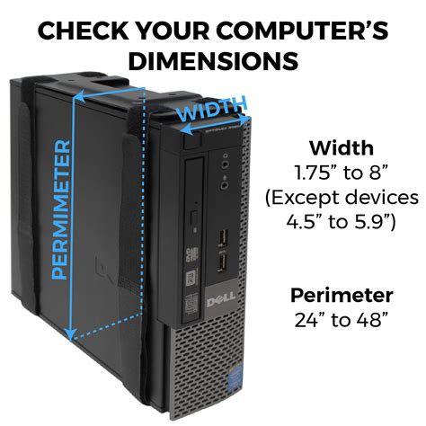 HumanCentric SFF Under Desk PC Mount and PC Wall Mount Bracket for ...