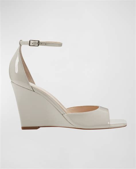 Marc Fisher LTD Camira Ankle-Strap Wedges | Neiman Marcus