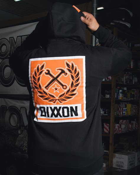 Men's Orange Box Crest Zip Up Hoodie - Black | Dixxon Flannel Co.