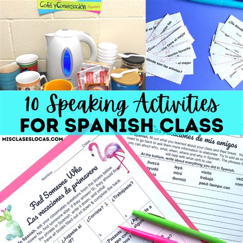 Speaking Activities for Spanish Class - Mis Clases Locas