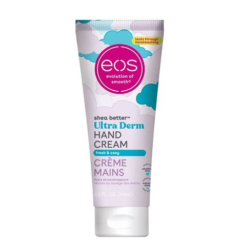 eos Shea Better Ultra Derm Hand Cream- Fresh & Cozy, Moisturizes Dry ...