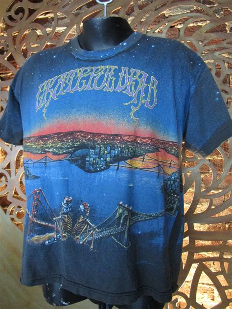 Vintage Grateful Dead T-shirt L 1990 Wild Oats All Over Print Reckoning ...