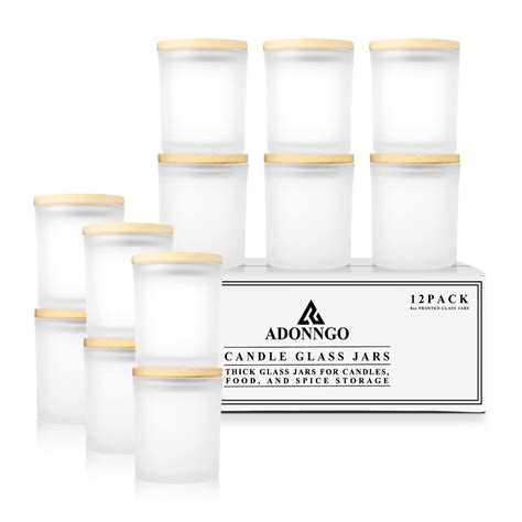 Buy Glass Jars for Making Candles - 7oz Candle Jars -12 Pack Thick ...