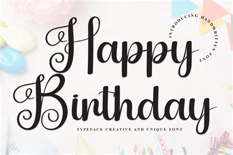 Happy Birthday Font by william jhordy · Creative Fabrica