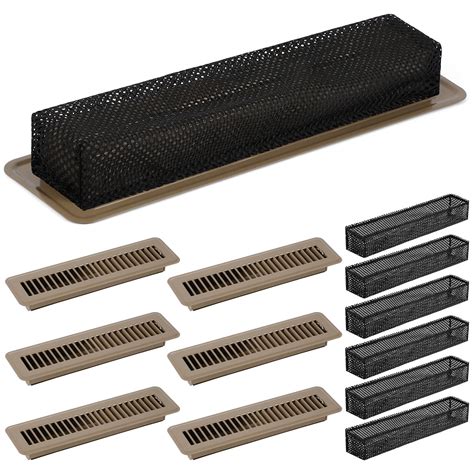 Therwen 12 Pcs Floor Vents Register with Cover Trap Set, Heavy Duty ...