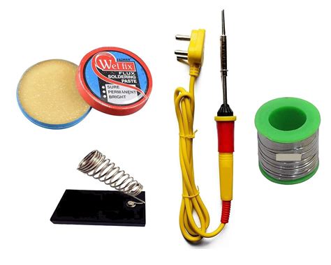 ikis Basic Soldering Iron Kit | Solder Wire | Paste | Yellow soldering ...