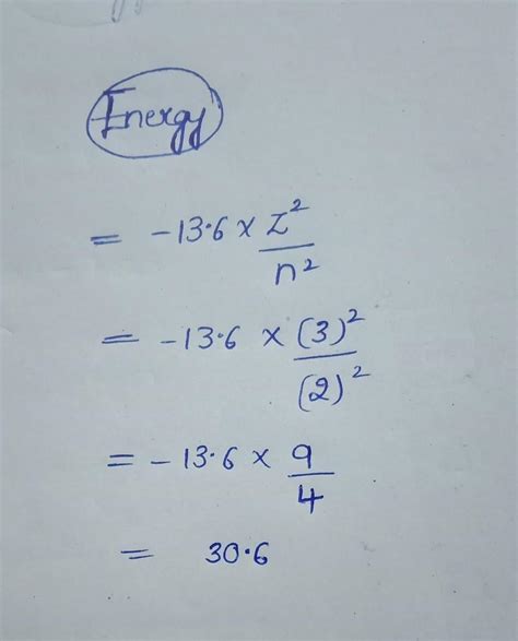 according to bohrs theory the energy requieed for an electron in Li+2 ...