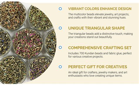 Unikart Colour Glass Kundan Beads Stone Triangle 4X4X4Mm For Jewellery ...