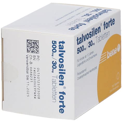talvosilen® forte 500 mg/30 mg 100 St mit dem E-Rezept kaufen - Shop ...