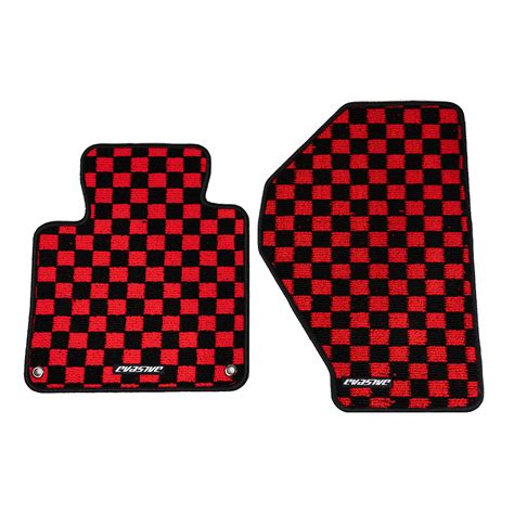 Evasive Motorsports: Evasive Motorsports Checkered Floor Mats (Red ...
