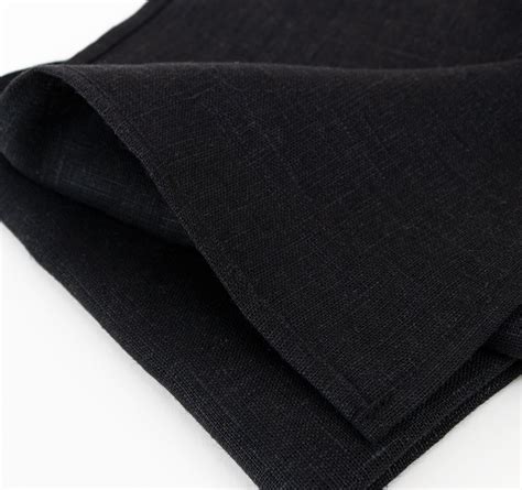 Black Linen Napkin - Linen and Stripes