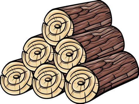 pile of wooden logs or stumps cartoon clip art 41946489 Vector Art at ...