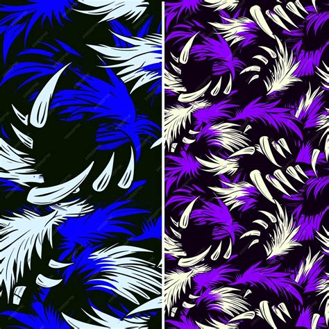 Seamless Pattern Three Toed Sloth Claws With Spanish Moss Tendrils and ...