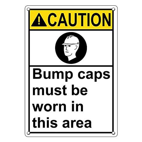 Buy Weatherproof Plastic Vertical ANSI Caution Bump Caps Must Be Worn ...