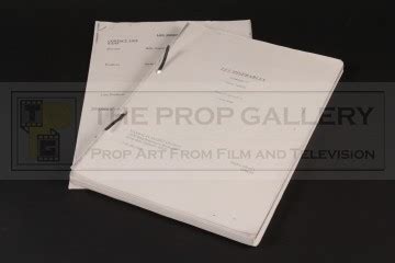 The Prop Gallery | Production used script & contact list