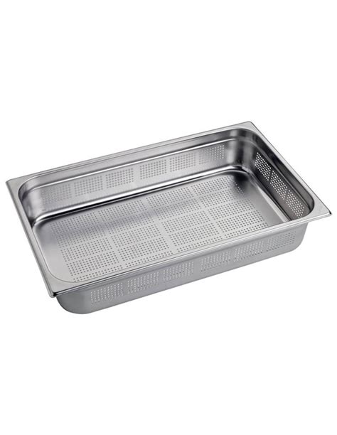 Bac inox perforé GN1/1 100mm | Gastro m - GR735 - Quiditmieux.fr